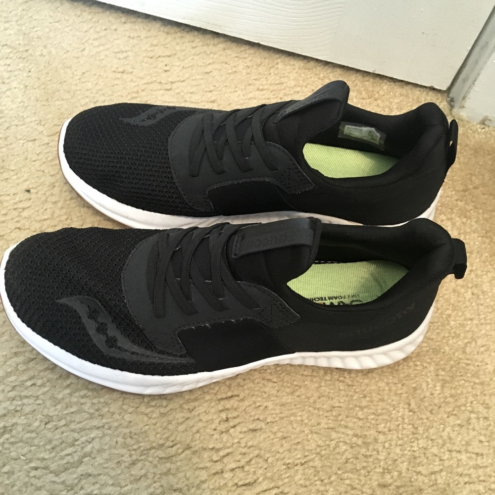 Saucony slip-ons.
